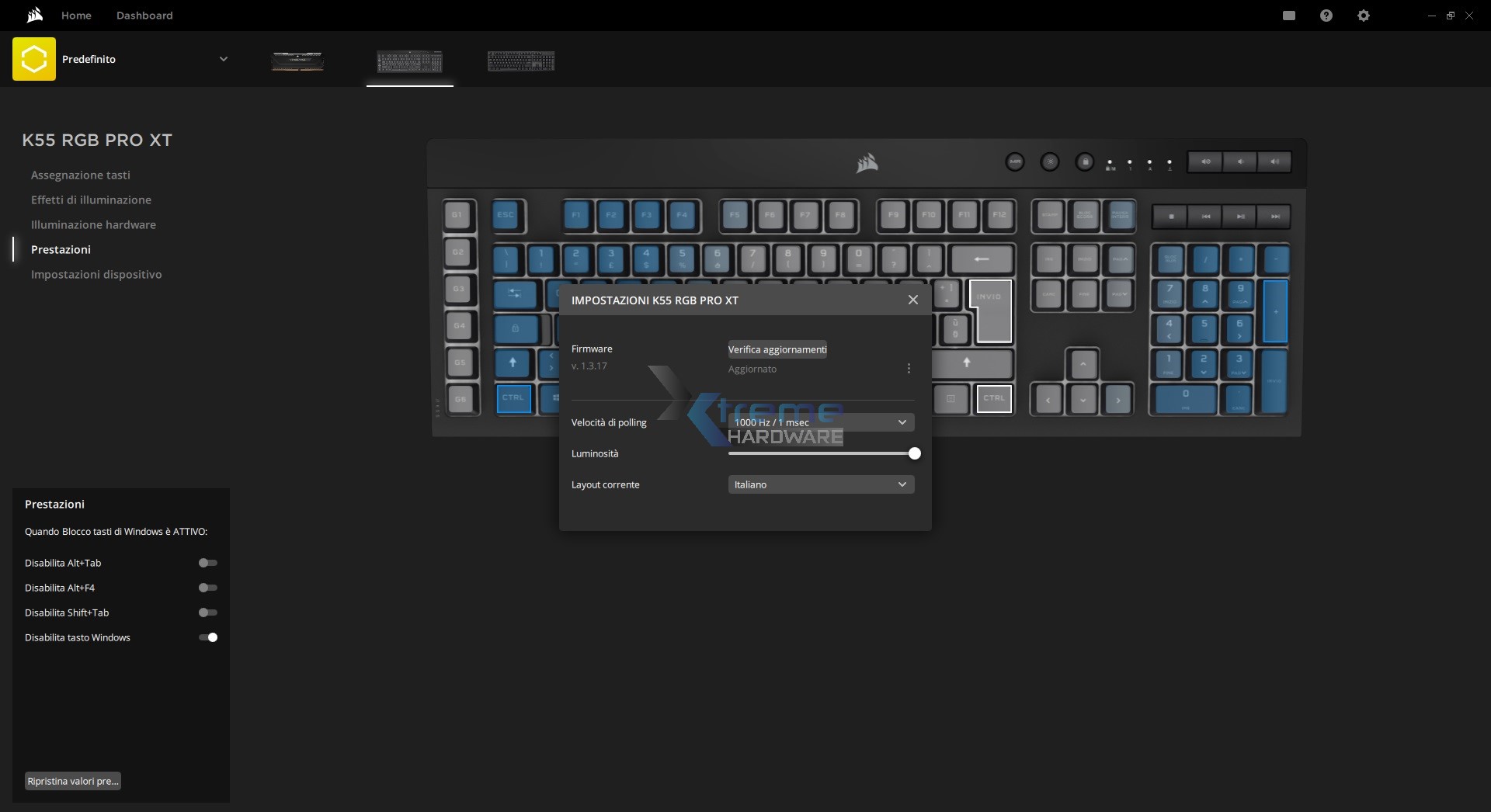 K55 RGB PRO XT iCUE 9 299dd